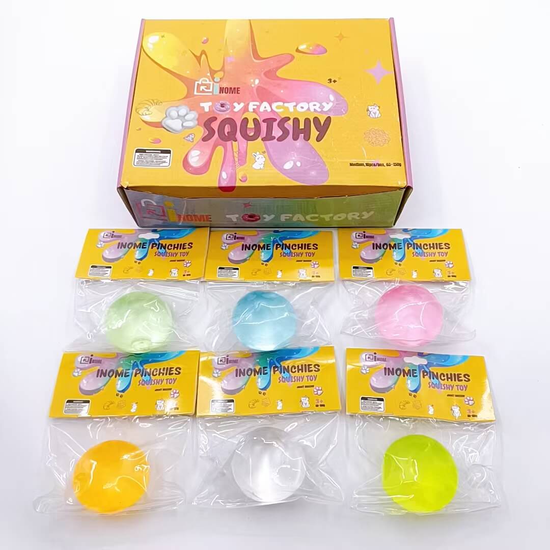 Medium Maltose Smooth Sugar Balls Decompression Squishy Toys - Box of 16 Pieces