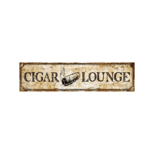 Tin Signs 10x40cm Wall Decor - Cigar Lounge