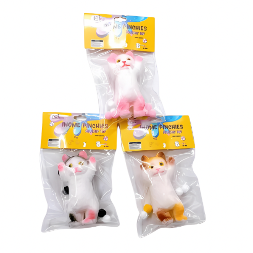 Large Squishy Small Hand up Cat Pinchy Toys - Box of 12