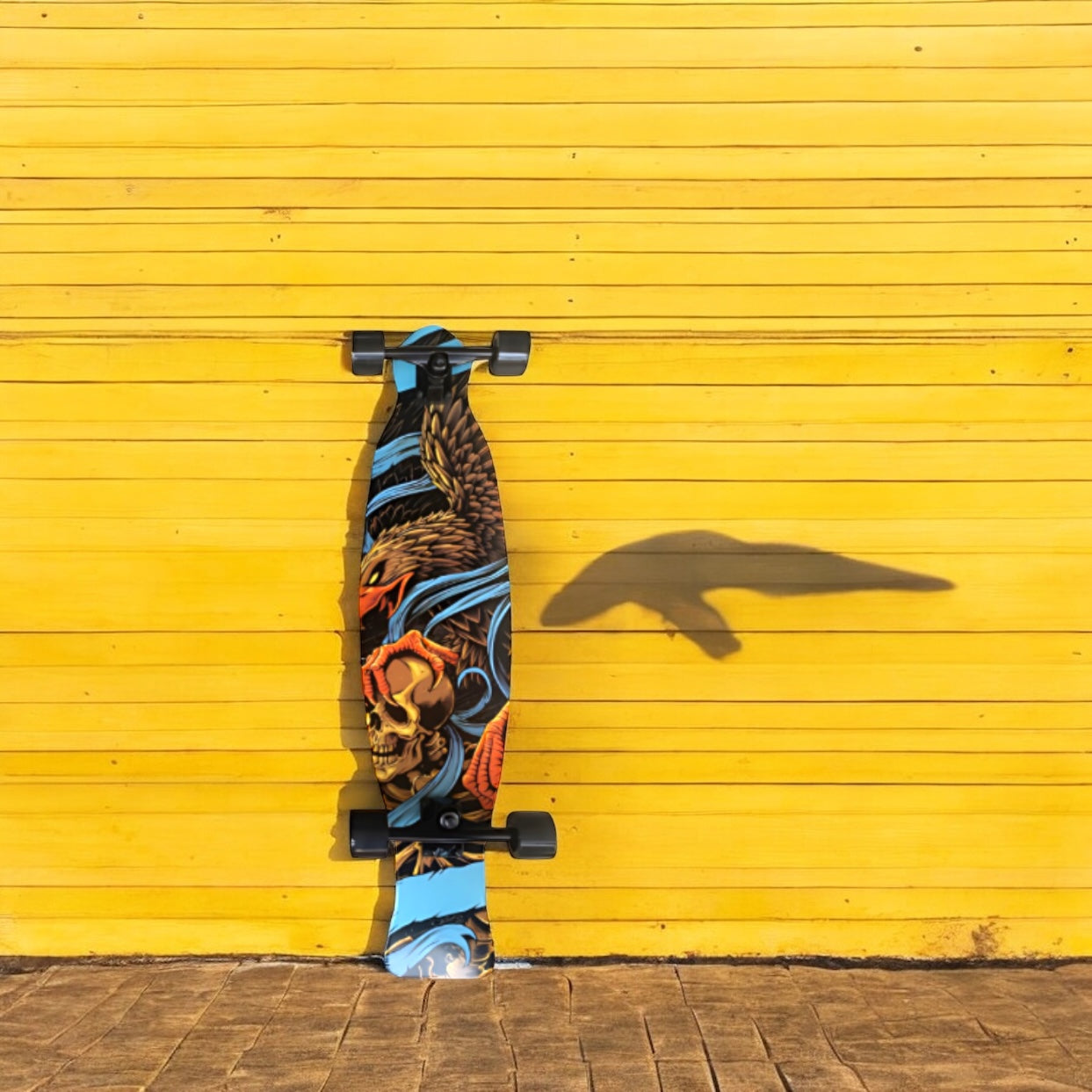Skulls and Eagle Longboard