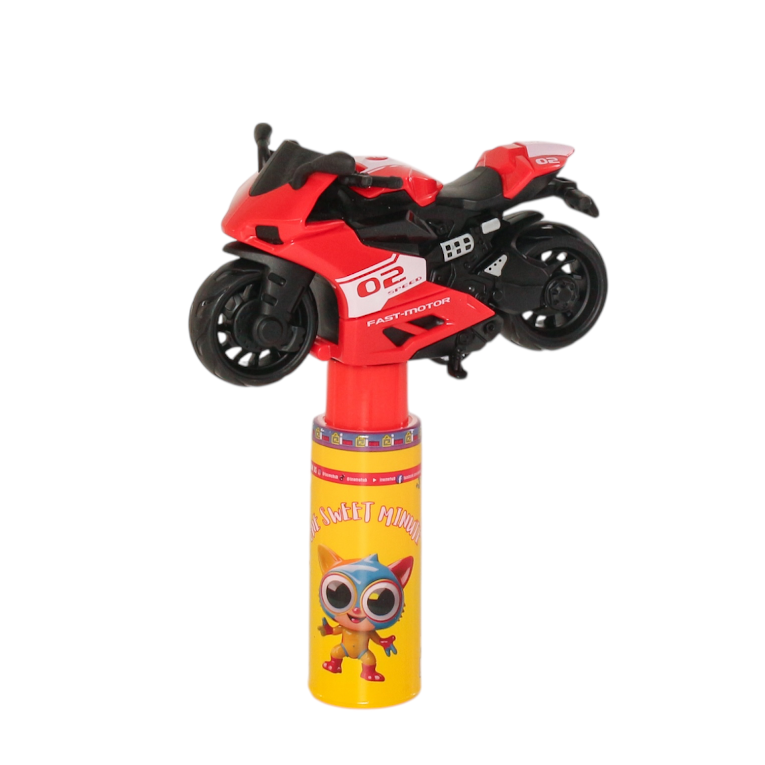 One Sweet Minute Candy Tube with Toy Top 20g - Pack of 50