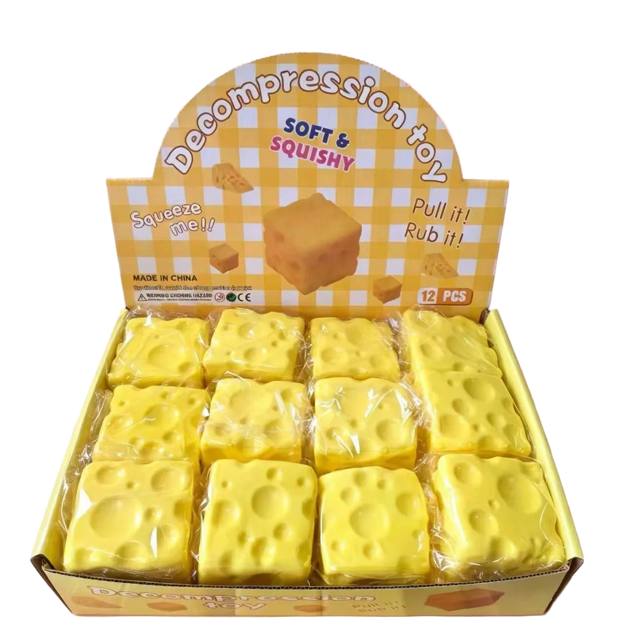 Slow Rise Cheese Cubes  Squishy 6cm