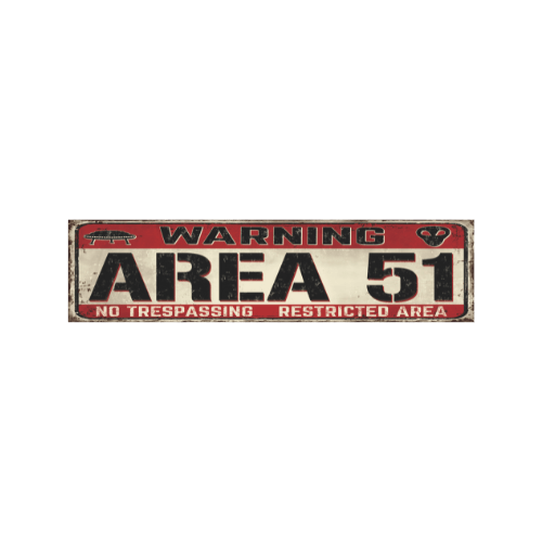 Tin Signs 10x40cm Wall Decor - Area 51