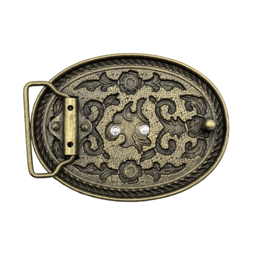 Cowboy Belt Buckle Silver Horse