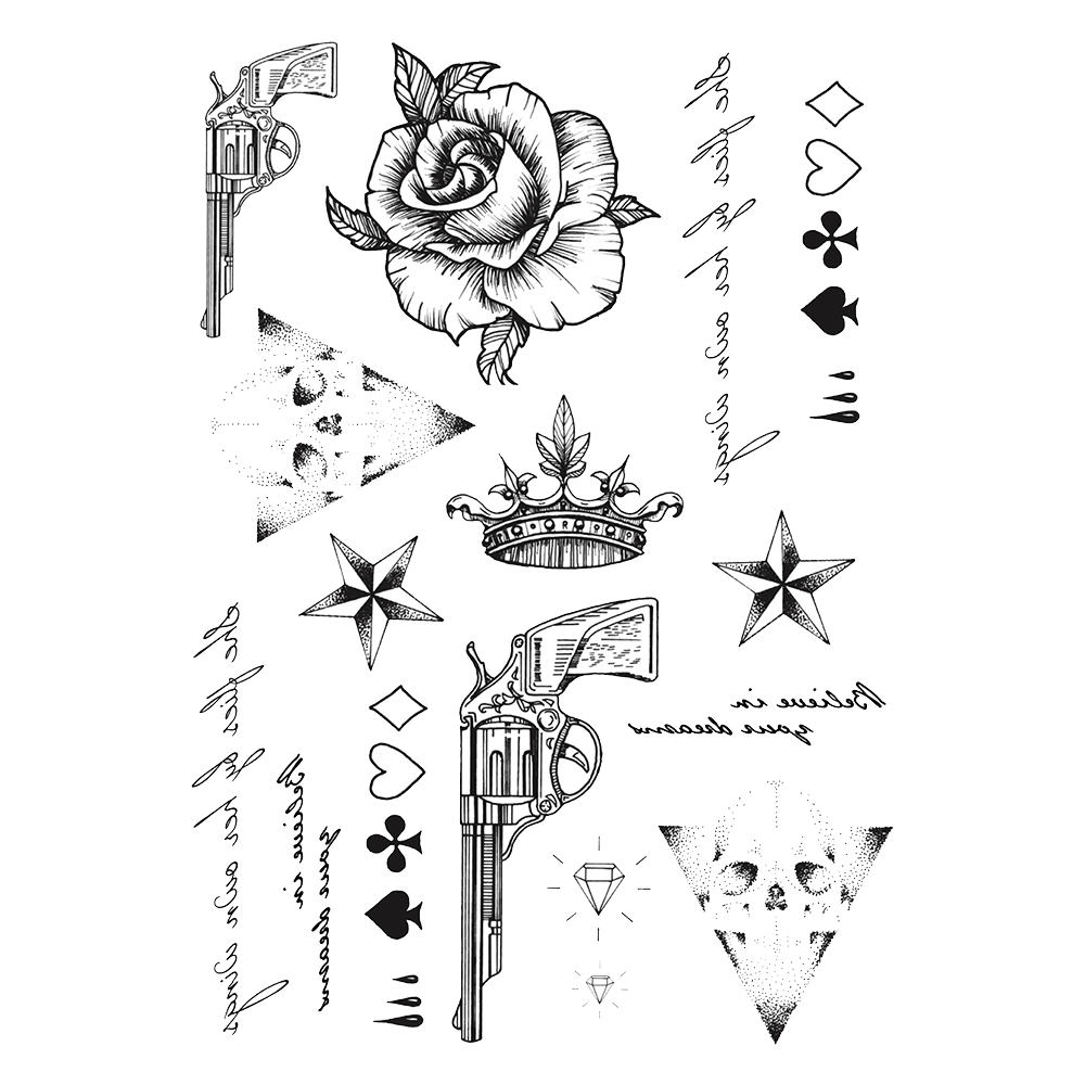 15 Piece Temporary Tattoo Refill package – Half Arm Designs