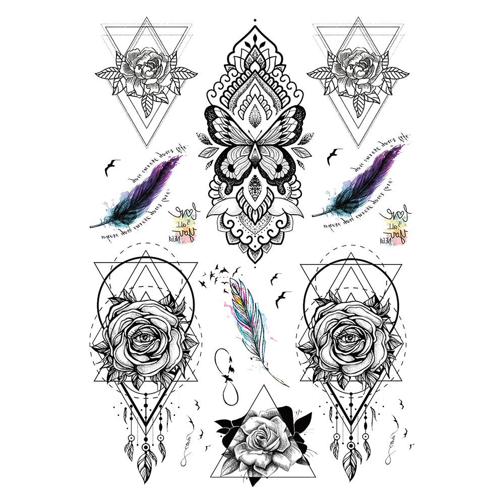 15 Piece Temporary Tattoo Refill package – Half Arm Designs