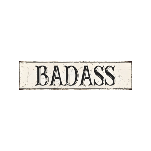 Tin Signs 10x40cm Wall Decor - Badass