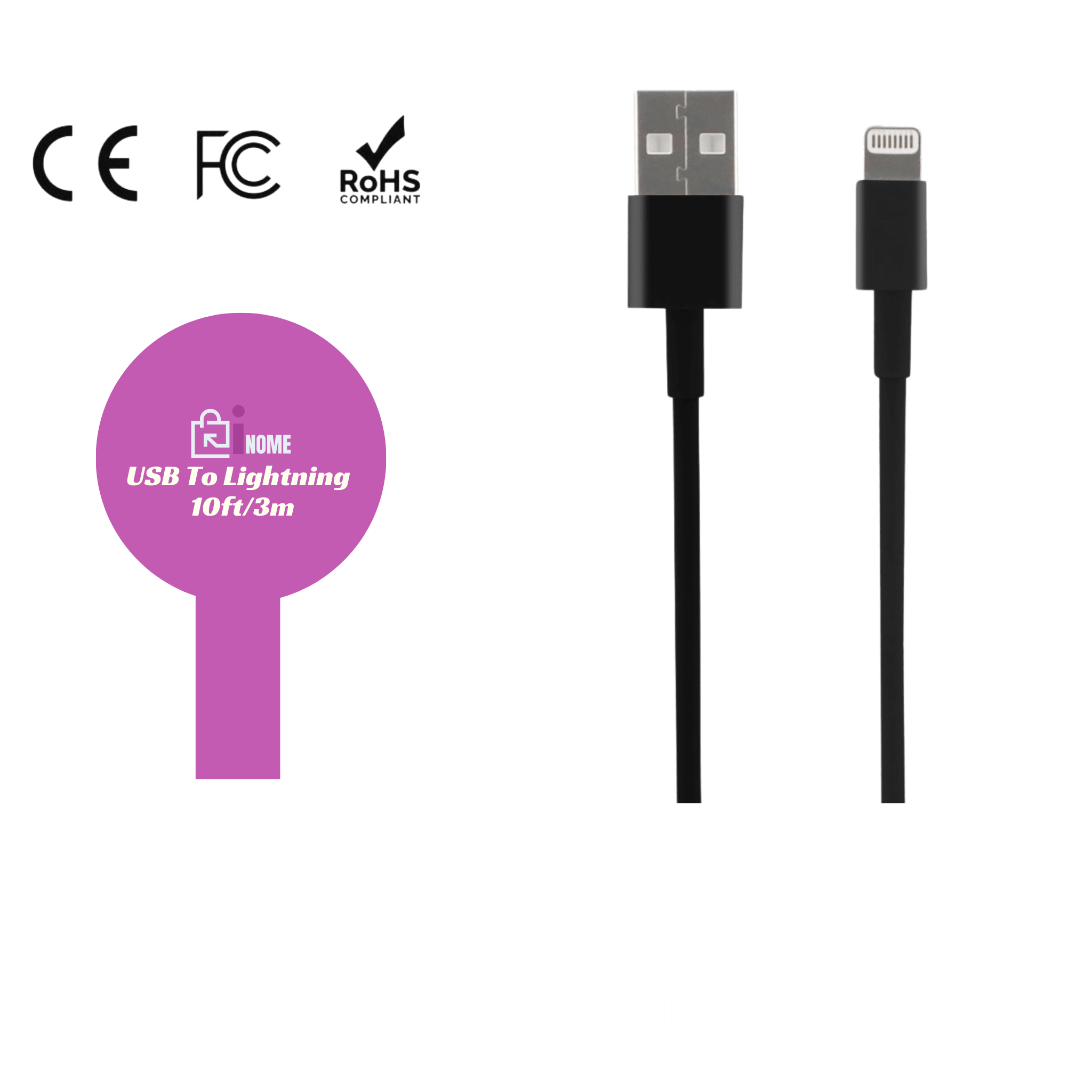 Sleek Charger Cables 3ft & 10ft - Mixed Pack of 80