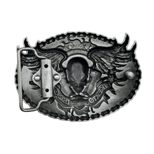 Cowboy Belt Buckle Biker to the Bone