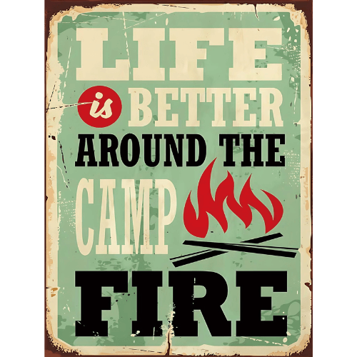 Tin signs 30x40 - Camp Fire