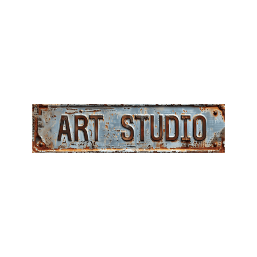 Tin Signs 10x40cm Wall Decor - Art Studio