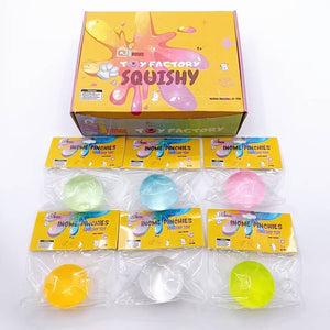 Medium Maltose Smooth Sugar Balls Decompression Squishy Toys - Box of 16 Pieces