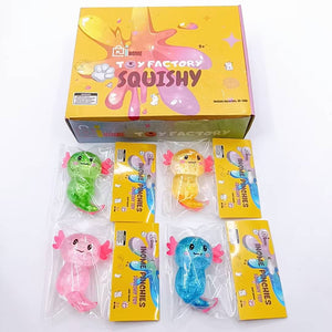 Medium Maltose Sugar Salamander Decompression Squishy Toys - Box of 16 Pieces