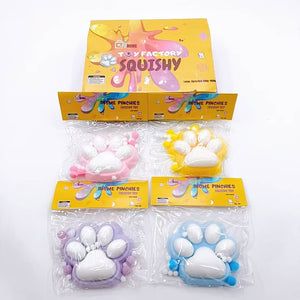 Jumbo 12cm Squishy Cat Paw– Display Box of 6 Pieces  (230g–460g Each)