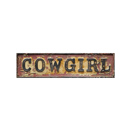 Tin Signs 10x40cm Wall Decor - Cowgirl