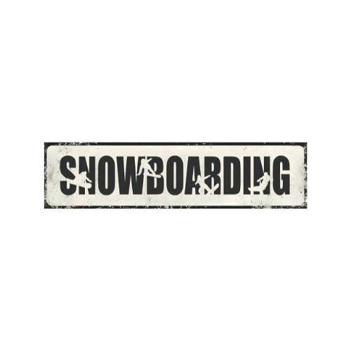 Tin Signs 10x40cm Wall Decor - Snowboarding