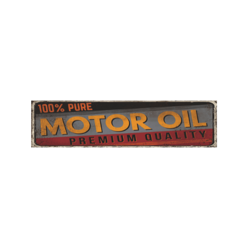 Tin Signs 10x40cm Wall Decor - Motor Oil