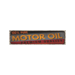 Tin Signs 10x40cm Wall Decor - Motor Oil
