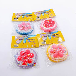 Large Squishy Raspberry Tart Pinchy Toys - Box of 12
