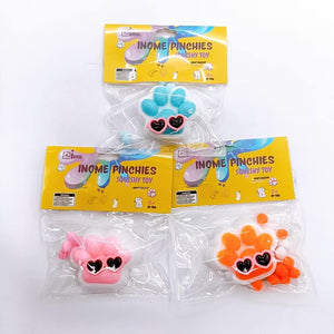 Medium Squishy Sunglasses cat paws Pinchy Toys - Box of 16 Pieces