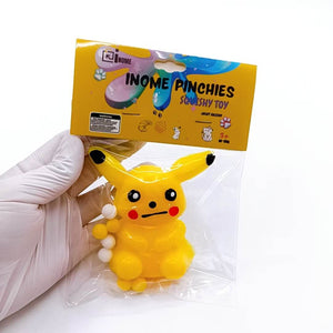 Medium Squishy Yellow Cat Pinchy Toys - Box of 16 Pieces