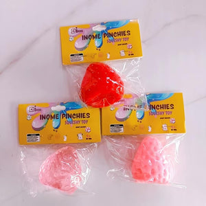 Large Squishy Simulated Strawberry Pinchy Toys - Box of 12 Pieces