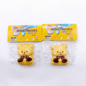 Medium Squishy Butter Bear Pinchy Toys - Box of 16 Pieces