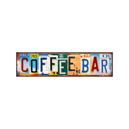 Tin Signs 10x40cm Wall Decor - Coffee Bar