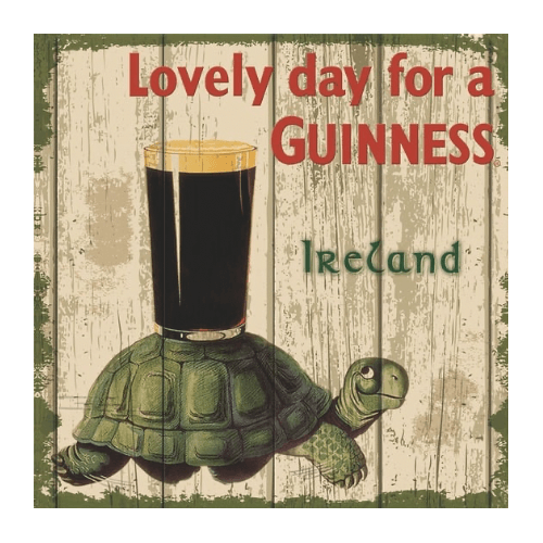 Tin signs 30X30 - Guiness Turltle
