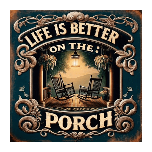 Tin signs 30X30 - Life is Better on the Porch