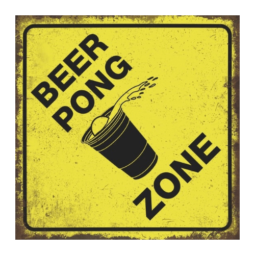 Tin signs 30X30 Beer Pong Zone