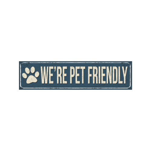 Tin Signs 10x40cm Wall Decor - We're Pet Friendly