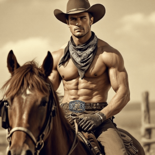Cowboy Belt Buckle Boots