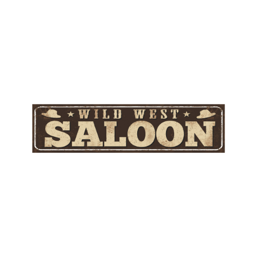 Tin Signs 10x40cm Wall Decor - Saloon