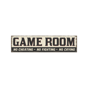 Tin Signs 10x40cm Wall Decor - Game Room - No cheating