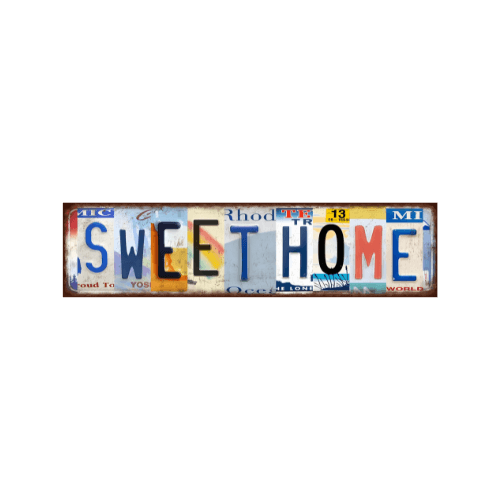 Tin Signs 10x40cm Wall Decor - Sweet Home