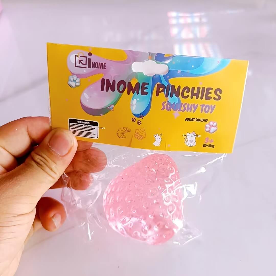 Large Squishy Simulated Strawberry Pinchy Toys - Box of 12 Pieces