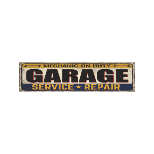 Tin Signs 10x40cm Wall Decor - Garage