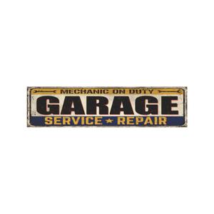 Tin Signs 10x40cm Wall Decor - Garage