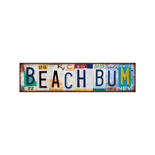 Tin Signs 10x40cm Wall Decor - Beach Bum