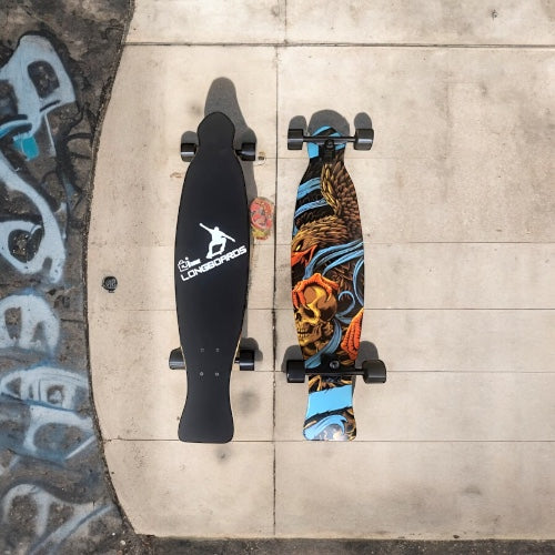 Skulls and Eagle Longboard