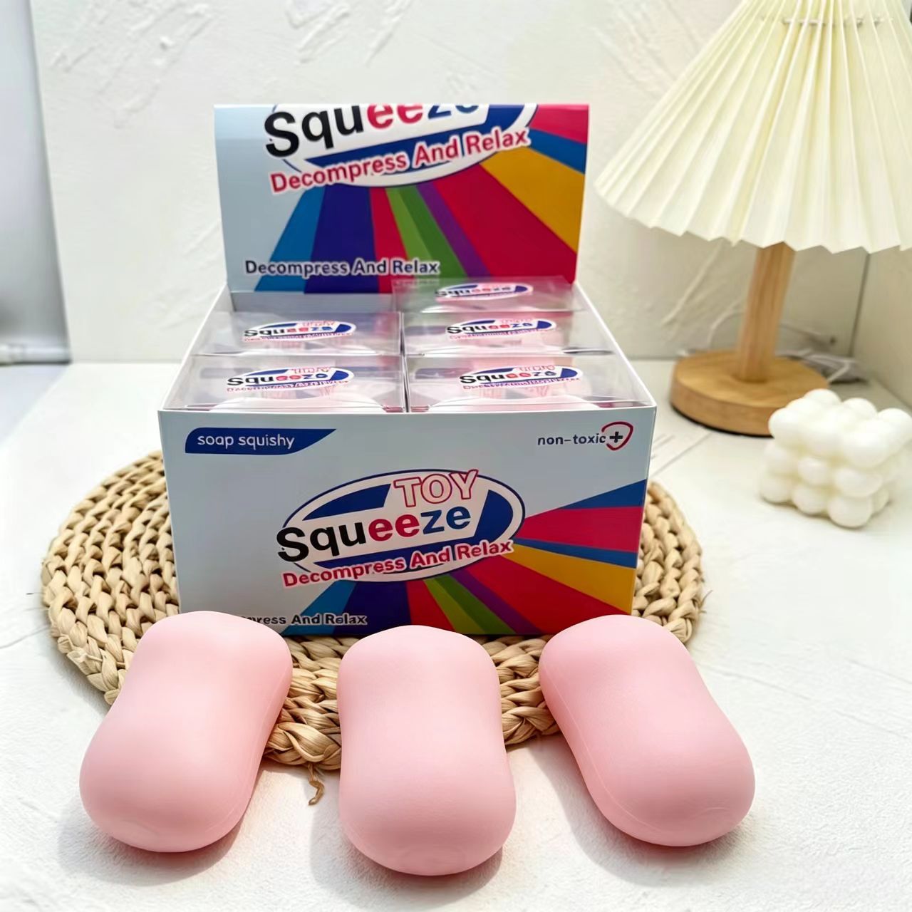 CRUNCHY PINK SOAP SQUISHY 9CM