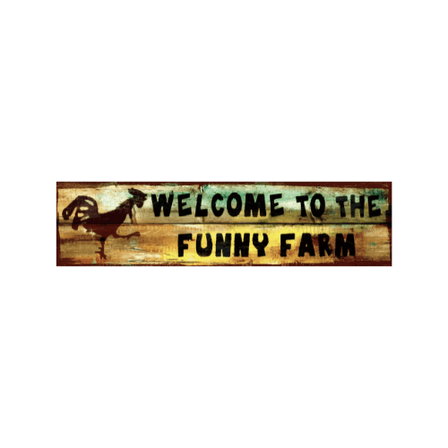 Tin Signs 10x40cm Wall Decor - Welcome to the Funny Farm