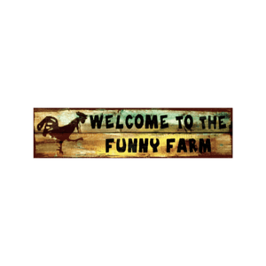Tin Signs 10x40cm Wall Decor - Welcome to the Funny Farm