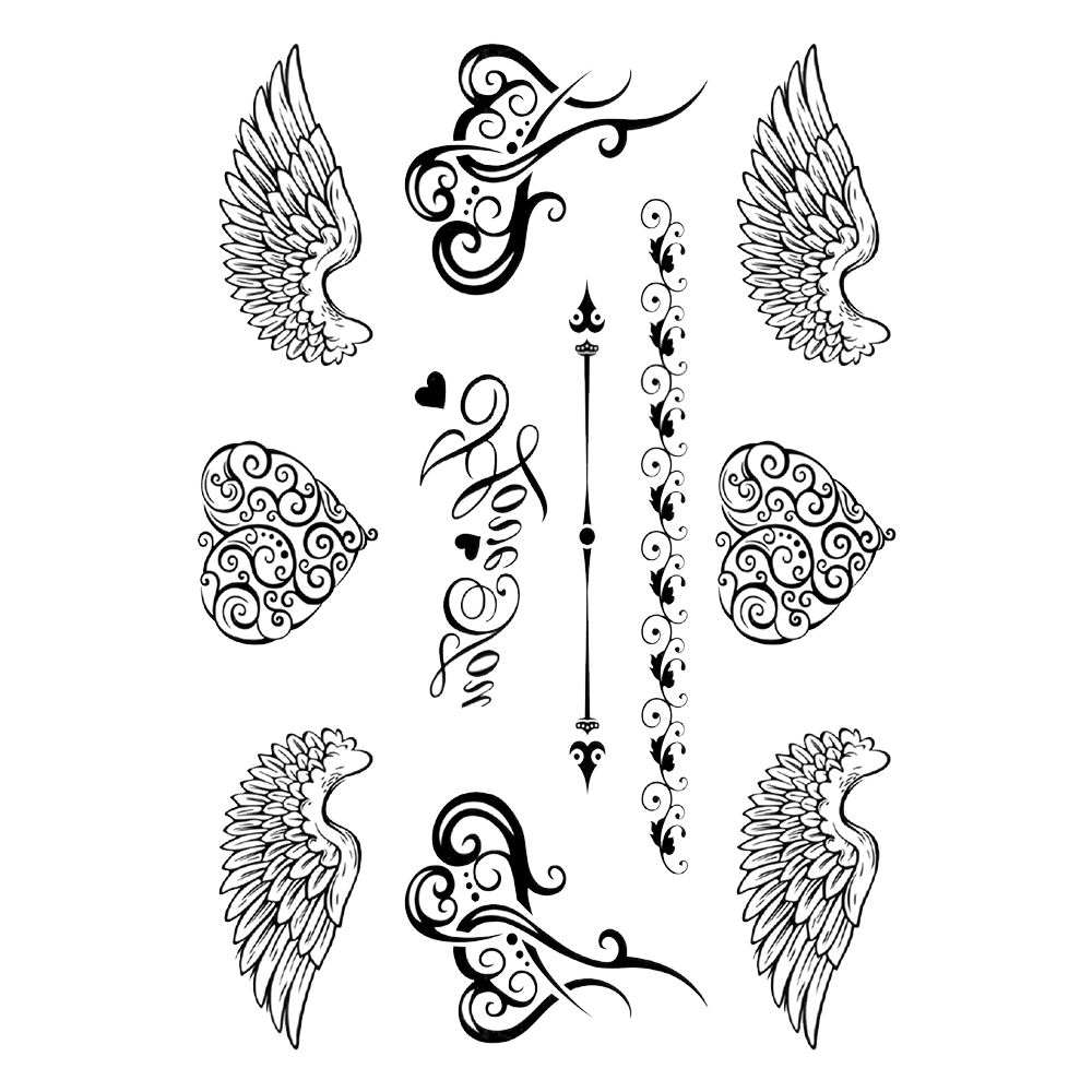 15 Piece Temporary Tattoo Refill package – Half Arm Designs