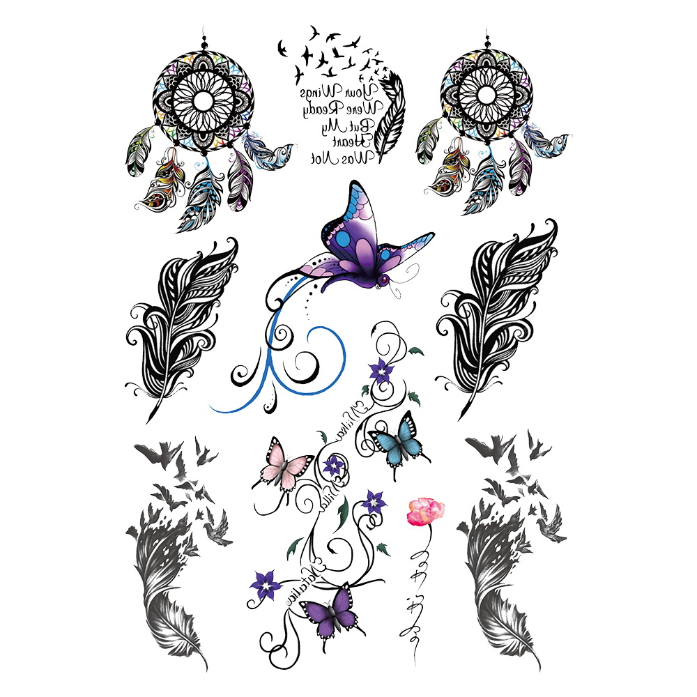 15 Piece Temporary Tattoo Refill package – Half Arm Designs