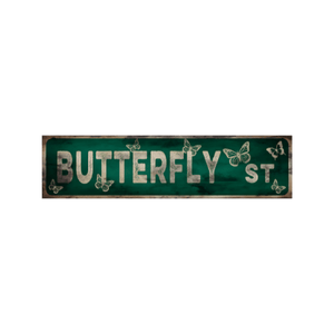 Tin Signs 10x40cm Wall Decor - Butterfly