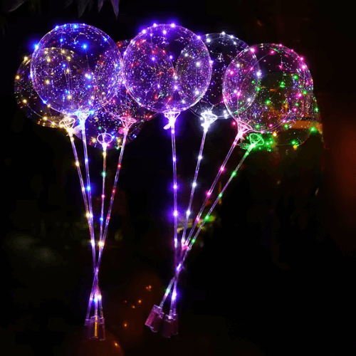 LED Festival and Event Ballons - Box of 100 with Pump