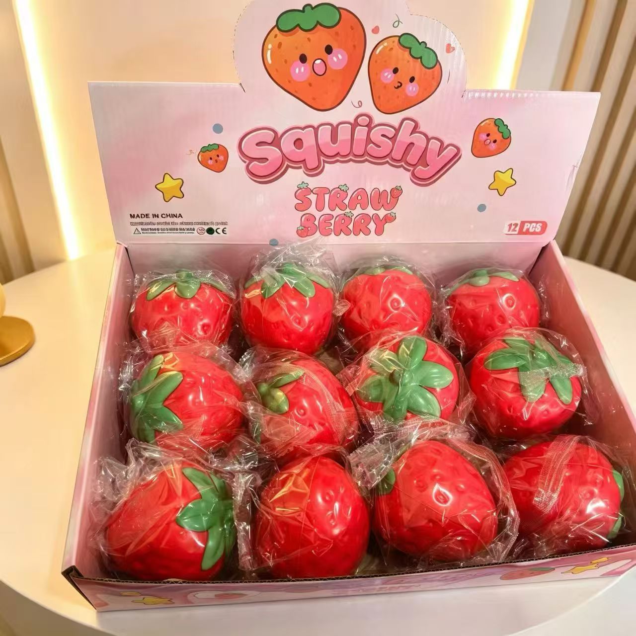 Slow Rise Strawberry Squishy 6cm