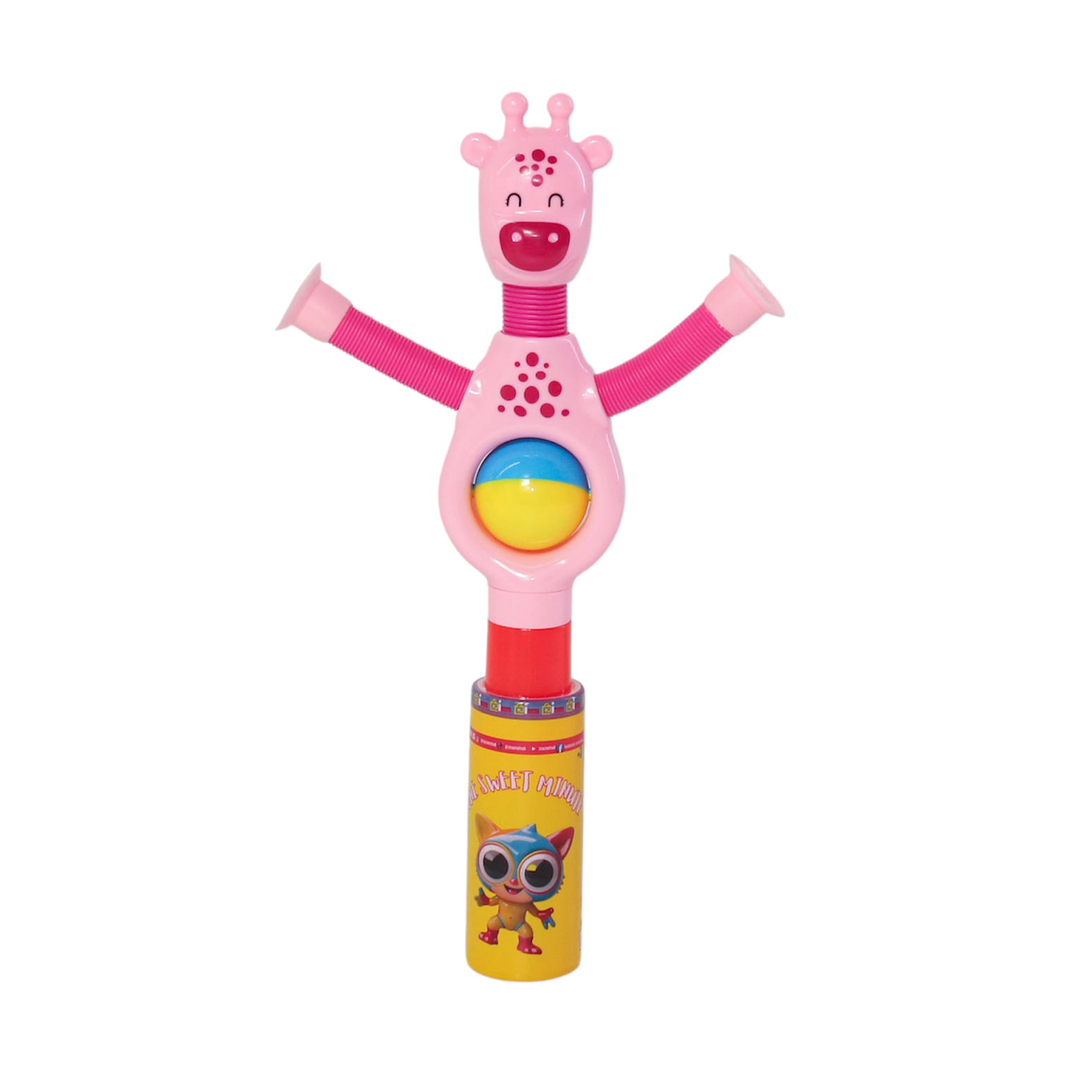 One Sweet Minute Candy Tube with Toy Top 20g - Pack of 50